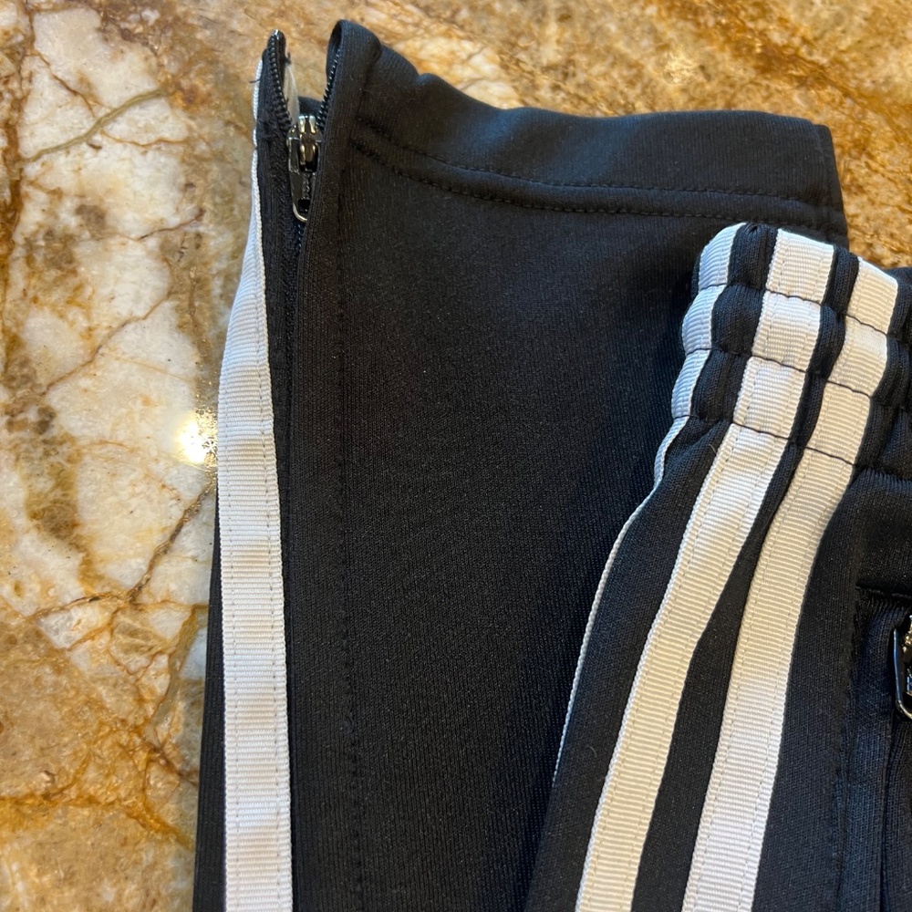 Adidas Three Stripe Track Pants- Women's US Size XS- Black and White - Picture 4 of 14